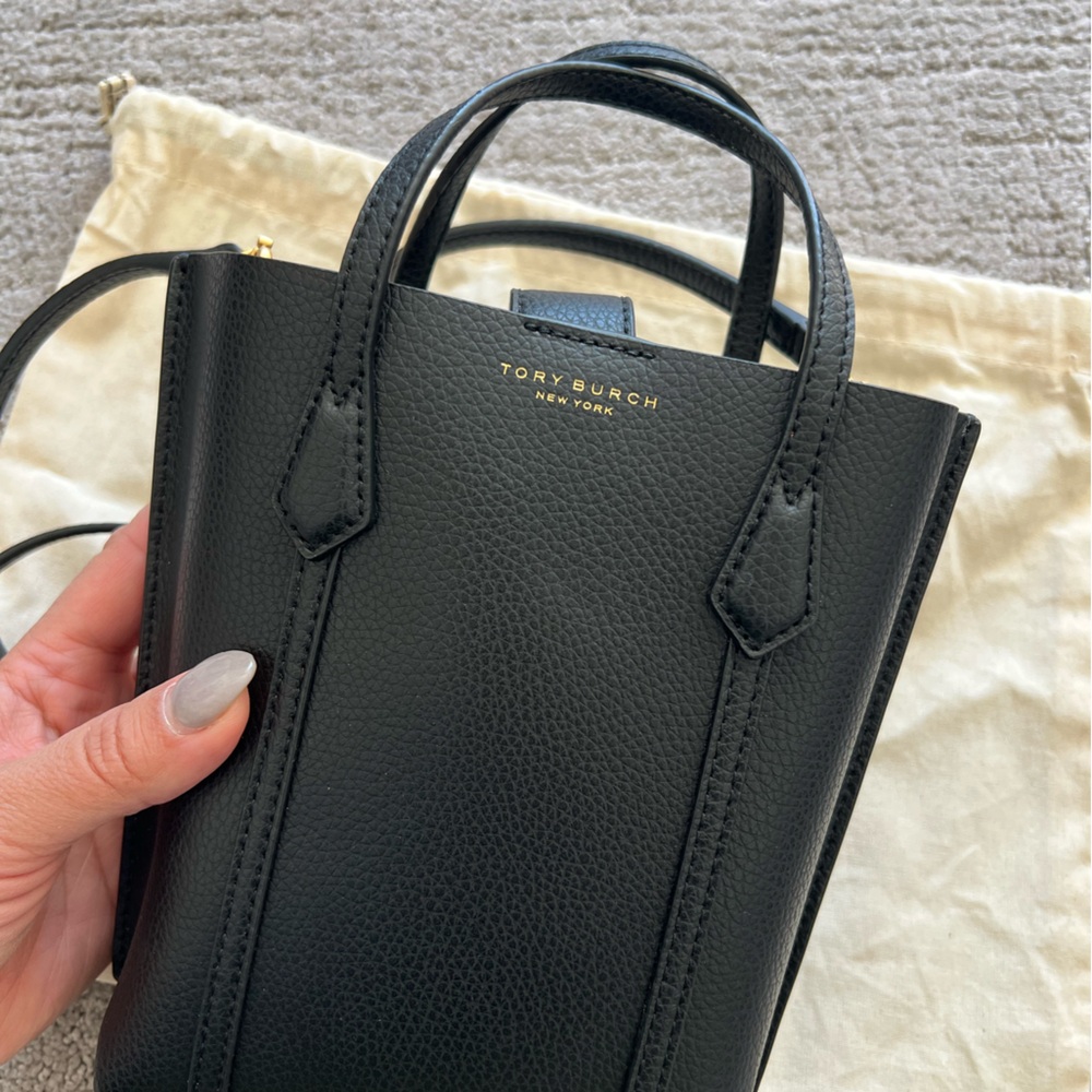 Tory Burch Mini Perry Leather Tote Bag - Picture 11 of 16